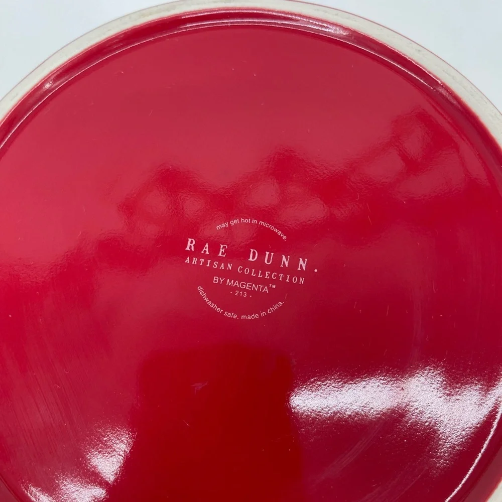 ⭐️Rae Dunn Red Santa Paws Dog Bowl  Artisan Collection